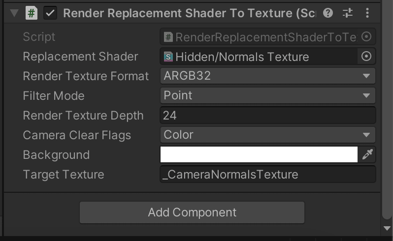 Render replacement shader to texture - outline shader