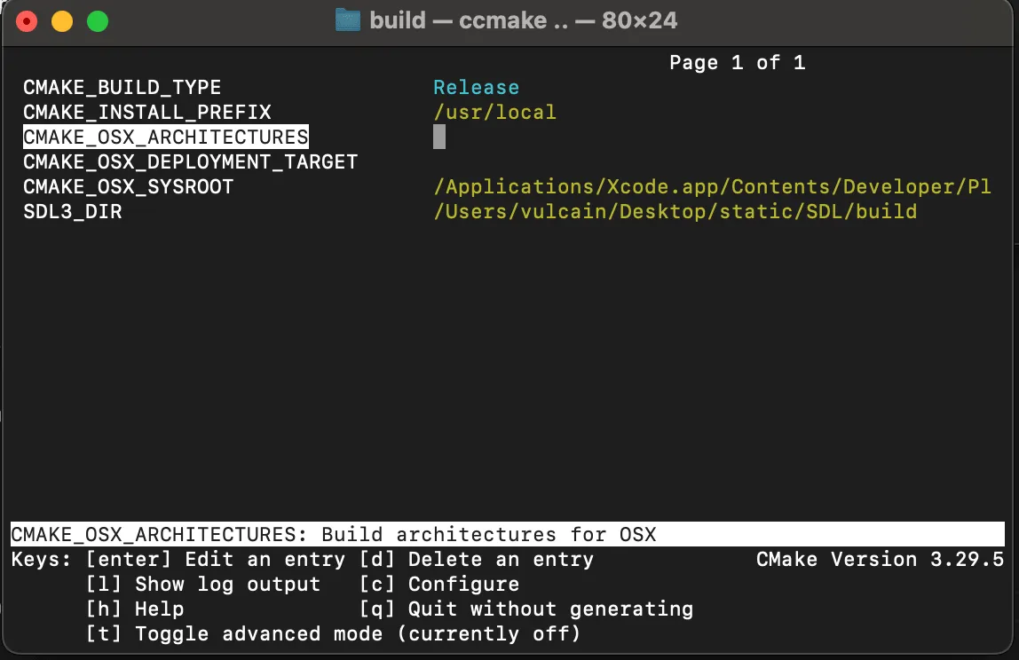 Cmake Configure step - Install SDL3 on MacOS with Cmake