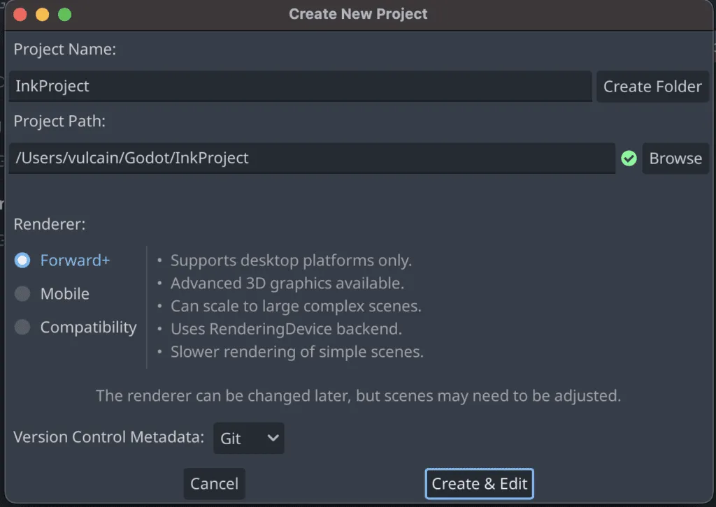 Create a Ink project with Godot - Ink story Godot