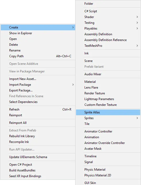 Create a Sprite Atlas