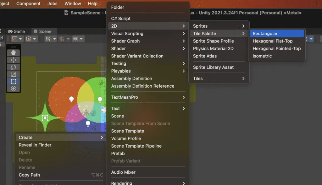 Create a tile palette