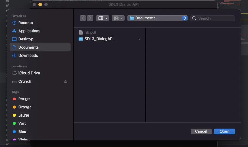 Folder File Dialog with SDL3 Dialog API