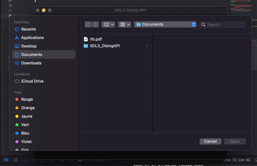 File Dialog with SDL3 Dialog API