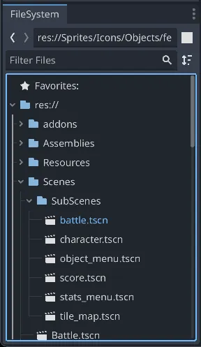 Filesystem - Getting started with Godot