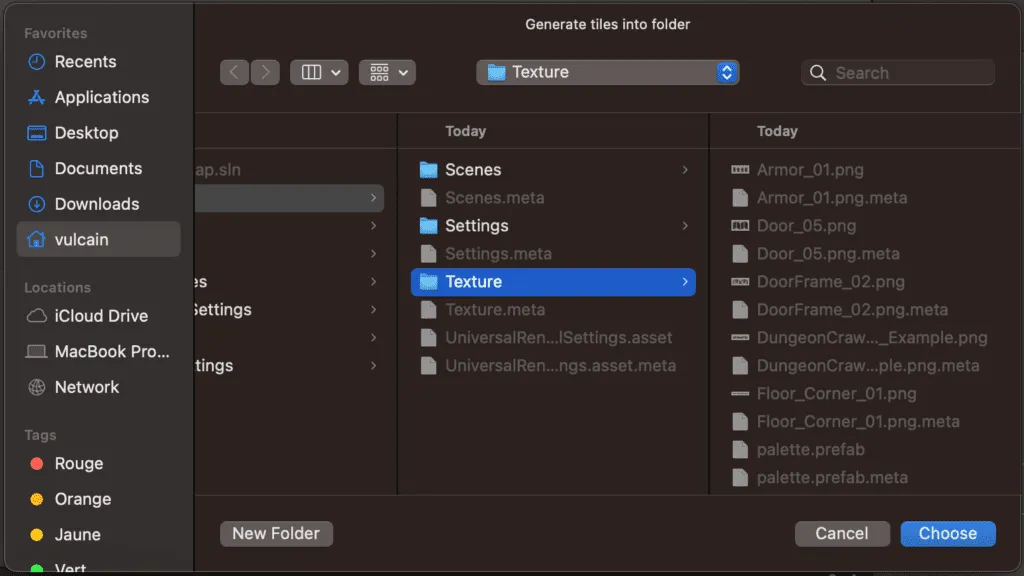 folder for generating tiles 