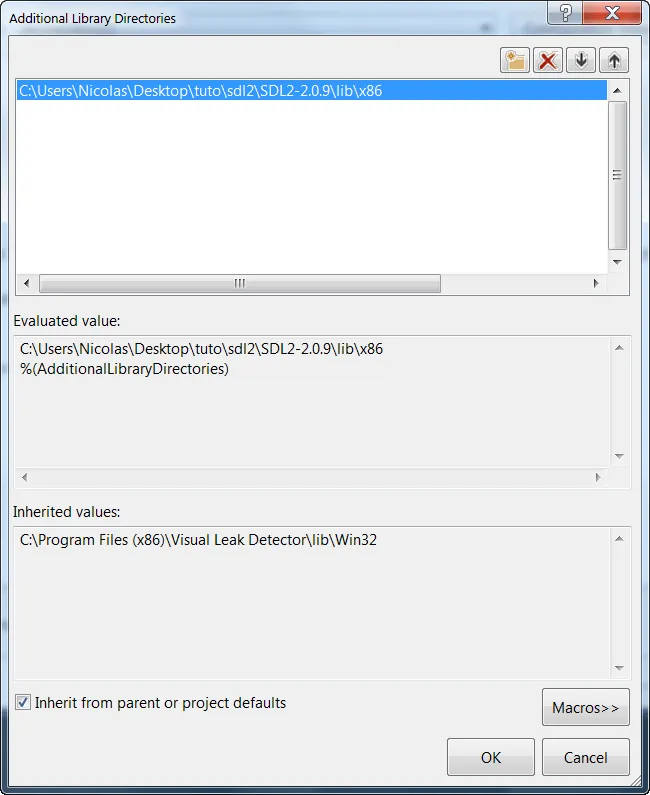 Add SDL2 lib path part2