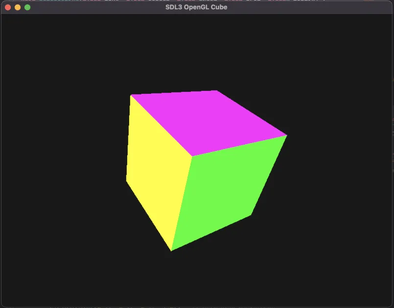 OpenGL 3D Cube with SDL3