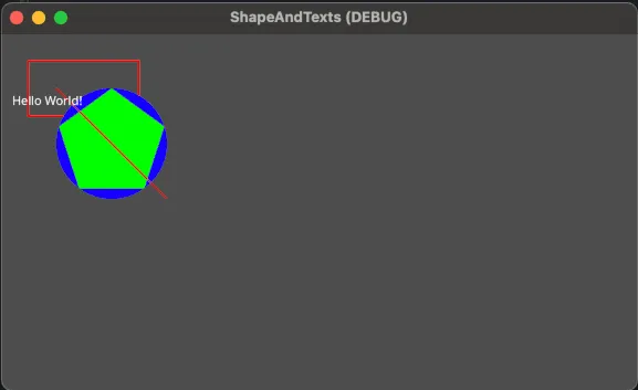 Shapes and texts result