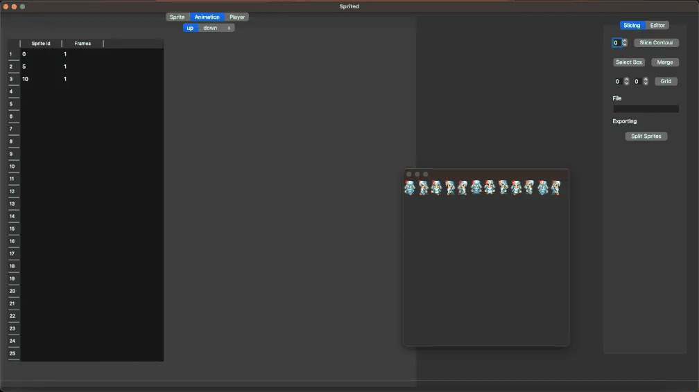 Sprited Animation Panel