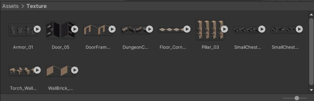 Tileset Sprite imported